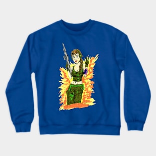 Army Girl Peace Crewneck Sweatshirt